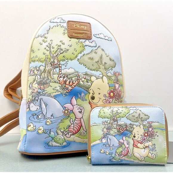 Loungefly Disney Winnie The Pooh Spring Scene Mini Backpack & Wallet Set - Picture 13 of 16